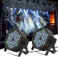 1 x RAW Customer Returns OUUTMEE LED Disco Lights Stage Lighting Staging KTV Stage Lighting 36 LED Lights Spotlight with Remote Control 2PCS DMX512 - RRP €38.3