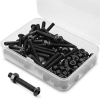 1 x RAW Customer Returns  40 sets M5 x 30mm Screws and Nuts Set Button Head Hex Socket Screws 10.9 Grade Alloy Steel Full Thread - RRP €14.87