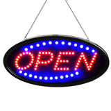 1 x RAW Customer Returns FITNATE LED Open Sign Board, LED Open Sign, 48x25cm OPEN advertising with 2 light modes, EU plug, ideal for bar store room wall etc., LED sign light for festival, bar, party red blue  - RRP €34.99