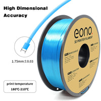 1 x RAW Customer Returns Eono PLA filament 1.75mm silk blue, 3d printer filament PLA, 1KG spool, accuracy 0.03 mm - RRP €16.25