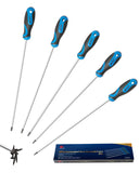 1 x RAW Customer Returns 5-piece extra long Torx screwdriver set, S2 steel, blade length 300mm, T15 T30, plus long star screwdrivers - RRP €20.16