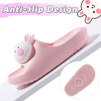 1 x RAW Customer Returns DRECAGE Children s Flip Flops Girls Boys Soft Non-Slip Bathing Sandals Summer Bathing Shoes Slippers Pink Bunny 24-25 EU - RRP €21.99