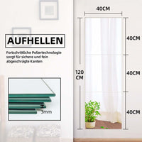 1 x RAW Customer Returns LIGHTEN Wall Mirror 3 Pieces 40x40cm Made of Glass Mirror HD DIY Frameless Mirror Tiles on the Door for Bathroom or Living Room 40x40cm, 3PCS  - RRP €33.4