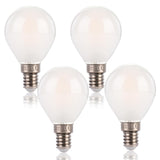 1 x RAW Customer Returns FLSNT Dimmable G45 LED light bulb E14 vintage, E14 LED filament lamp P45 small Edison in drop shape, 5.5W replaces 40W , 550LM 2700K warm white, frosted glass, 4 pieces - RRP €17.99