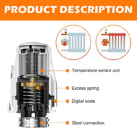 1 x RAW Customer Returns Acboor 6 pieces thermostat head, thermostat heater for thread M30 x 1.5, termostat digital heating thermostat radiator termostat heating radiator valve - RRP €21.14