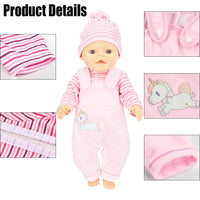 1 x Brand New Homefantasy Clothing Outfits for Baby Dolls, Doll Clothes, New Born Baby Dolls, Doll Clothes with Hat Hanger for Baby Doll for Dolls 35-43 cm Pink  - RRP €9.91