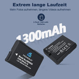 1 x RAW Customer Returns Homesuit EN-EL14 EN-EL14a Battery 1300mAh and USB LED Dual Charger Set for Nikon D5600, D3300, D3500, D5100, D5500, D3100, D3200, D5200, D5300, Coolpix P7000, P7100, P7200, P7700, P7800 2-Pack  - RRP €28.43