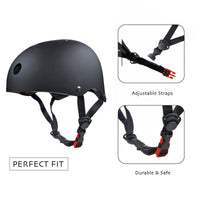 1 x RAW Customer Returns Skateboard Skate Protector Set with Helmet - Skate Helmet Knee Pads Elbow Pads with Wrist Guards for Roller Skate, BMX, Bike and Other Extreme Sports - RRP €36.29