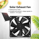 1 x RAW Customer Returns 120mm Fan, Exhaust Fan, Solar Powered Exhaust Fan, 6V 10W, Mini Solar Panel Power Fan, for Home Attic, Greenhouse, Chicken House - RRP €26.29