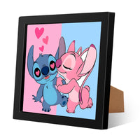 1 x Brand New EOBROMD Diamond Painting Stitch, Heart Diamond Painting with Frame, 5D Diamond Painting Pictures Cartoon, Diamond Painting Pictures Arts Craft for Home Decor Gift 18x18cm - RRP €20.4