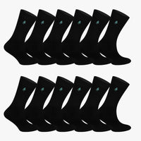 9 x Brand New Poplar men s women s premium black 12 pairs of classic business socks - with comfort waistband - Oeko-Tex certified - 75 cotton, 20 polyester, 5 elastane - RRP €225.9