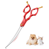 1 x RAW Customer Returns Purple Dragon 6.5 inch dog scissors curved for dogs and cats grooming scissors with ultra-light space aluminum handle, JP 440C steel professional dog scissors for dog groomers and beginners - RRP €40.33