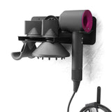 1 x RAW Customer Returns MidingChai Hairdryer Holder Without Drilling, Hairdryer Holder Wall Without Drilling, Hairdryer Holder Compatible with Dyson Supersonic Wall Mount, Hairdryer Holder with Accessories Holder Black  - RRP €36.08