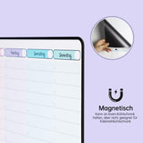 1 x RAW Customer Returns MCCORL Magnetic Weekly Planner Wipeable, Family Planner Magnetic Board for Refrigerator, perfect as household planner, hourly planner, meal planner or to-do list 42 28cm in German - RRP €17.99