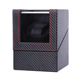 1 x RAW Customer Returns Eyeleaf Automatic Watch Winder Box Leather Acrylic Display Case Quiet Rotation Gift for 1 Watch, Black - RRP €30.3