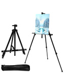 1 x RAW Customer Returns QWORK Adjustable Painting Easel, 50-160cm, Folding Tripod Easel, for Painting, Poster, with Bag - RRP €24.55