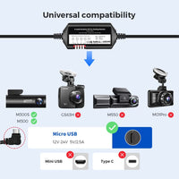1 x RAW Customer Returns AZDOME Micro USB 12V-24V to 5V 3A Dashcam Hardwire Kit for AZDOME M300S M300 Car Camera, with ACU ACN ACZ ACS Add a Fuse Holder, Low Voltage Protection JYX04  - RRP €24.99