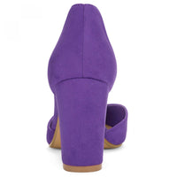 1 x RAW Customer Returns Allegra K Women s Pointed Toe Ankle Tie Chunky Heel Dress Shoes Purple 41 - RRP €52.55