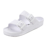 1 x RAW Customer Returns VICT POPU Women s Slippers with Footbed Flat Sandals Non-slip Summer Casual EVA Slippers for Adults White 38 EU - RRP €58.8