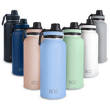 1 x RAW Customer Returns BOZ stainless steel drinking bottle stainless steel drinking bottle 1l leak-proof thermos flask 1l BPA-free insulated bottle drinking bottle suitable for carbonated drinks drinking bottle for sports light blue  - RRP €23.24