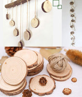 1 x RAW Customer Returns BetterJonny 50 Pieces Wooden Discs, Round 5-6 cm Wooden Log Discs Kit with Hole Unfinished Wooden Circles for DIY, Crafts, Wedding, Christmas Decoration - RRP €15.12