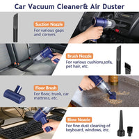 1 x RAW Customer Returns URAQT Powerful Handheld Vacuum Cleaner, 3 in 1 Multifunction 120W Cordless Handheld Vacuum Cleaner 9000PA, USB 4000mah Fast Charging Car Vacuum Cleaner with Washable Filter, Cordless Vacuum Cleaner for Car Office Home - RRP €26.98