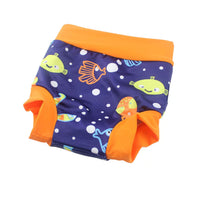 1 x RAW Customer Returns BabyPreg Baby Child Swim Briefs Cover Diaper with High Waist Belly Protection Swim Shorts Blue Fish Navy, 2-3 Years  - RRP €26.99