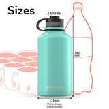 1 x RAW Customer Returns PROWORKS 2 Liter Water Bottle Metal Stainless Steel Water Bottle, Cold Drinks for 24 or 12 Hours Hot, BPA Free, Leakproof Water Bottle for Sports, Hiking, and Camping - Pastel Lavender - RRP €36.02