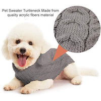 15 x Brand New Dog Sweater, Dog Sweater Small Dogs, Pet Sweater Turtleneck, Dog Sweater Large Dogs, Winter Warm Dog Cat Sweater Clothes Pet Coat Costume Puppy Sweater L  - RRP €129.6