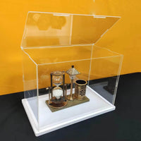 1 x RAW Customer Returns Clear Acrylic Display Case-Assemble ,Top Cove Openable Door, Thickened Base, Dust Cover Showcase for Action Figures Toys Collectibles 35x20x20cm 14x8x8in  - RRP €49.4