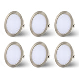 1 x RAW Customer Returns KYOTECH LED recessed spotlight 230V G4 LED 4W 4000K neutral white 300 LM furniture recessed spotlight IP44 LED furniture recessed light-under cabinet light kitchen LED drill hole 54-58mm and 20mm flat, nickel-set of 6 - RRP €33.6