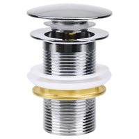 1 x RAW Customer Returns NiceLand Universal Wash Basin Drain Fitting 1 Standard Installation Dimensions Chrome Pop Up Valve Drain Fitting for Wash Basin, Vanity Unit, Wash Tub Bidet - RRP €14.34