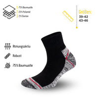 1 x RAW Customer Returns Metrium 6 pairs of short men s work socks. Men s Socks 39-42 43-46 Work Socks Lint-Free Anti-Hole Guarantee Breathable Extra Strong Terry Cloth Tips and Heels. - RRP €12.71