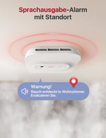 1 x RAW Customer Returns X-Sense wireless networked smoke detector WLAN, fire alarm with voice output alarm and location, with SBS50 base station, smoke detector Smart, replaceable battery, XP02S-MR61, 6 pieces - RRP €113.99