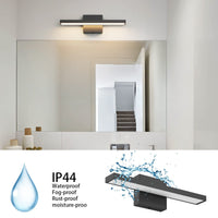 1 x RAW Customer Returns Klighten LED mirror light bathroom 40cm, 12W IP44 bathroom lamp wall, mirror lamp for bathroom, bathroom lamp bathroom light wall modern, 1080LM, 3000K warm white, 60 LEDs, 110V-240V, black - RRP €35.04