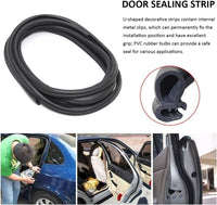 1 x RAW Customer Returns Car door seal, universal sealing profile rubber seal trunk seal for cars, boats, RVs, trucks and home applications, car weather protection 15M  - RRP €59.99