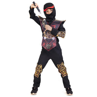 1 x Brand New ZUCOS Fancy Dress Children s Ninja Costume Dragon Pattern Halloween Costume for Girls and Boys Black 4-6 Years - RRP €25.78