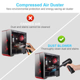 1 x RAW Customer Returns URAQT 2-in-1 Dust Blower Compressed Air, Vacuum Cleaner Keyboard Cleaning Set with LED Light, 91000 rpm Electric Compressed Air Spray Cleaner, Mini Handheld Vacuum Cleaner for PC, Laptop, Sofa, Car Accessories  - RRP €39.99