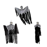 1 x RAW Customer Returns Set of 3 41 Halloween Ghosts Flying Skeleton Ghost Haunted House Indoor Outdoor Party Props, Gray - RRP €22.8