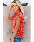 1 x Brand New YUTILA Women Summer Shirts V-Neck Casual Loose Blouse Tops - RRP €20.16