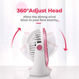 1 x RAW Customer Returns OCOOPA USB fan, small table fan with strong airflow and quiet operation 3 speeds, 360 rotating head, easy to carry for office, home and outdoors - RRP €21.99