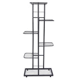 1 x RAW Customer Returns 6 Layer Plant Rack, Metal Potted Flower Display Stand Decorative Plant Stand Multifunctional Balcony Ladder Hold 7 Pots 22x43.5x103cm Dark Gray  - RRP €48.99