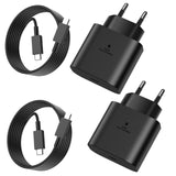 11 x RAW Customer Returns 2-Pack 25W USB C Charger, Super Fast Charger with 2M Charging Cable, Type C Mobile Phone Power Supply Adapter for Samsung Galaxy S23 S22 S21 Ultra S21 S20 Note20 S10 S9, iPhone 15 Pro iPad Pro, Huawei - RRP €186.89