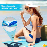 12 x Brand New KFDDRN Microfiber Beach Towel, 80x160 cm, Lightweight, Sand-Free, Quick-Drying XXL Beach Towel, Perfect for Fitness Travel Sports Hiking Outdoor Sauna Yoga - RRP €96.6