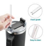 26 x Brand New 6 x Straws for Stanley Adventure Travel Tumbler, Plastic Straws Compatible with Stanley 20 30 40 oz Stanley Tumbler, Clear Straws with Cleaning Brush - RRP €530.4