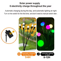 2 x Brand New FBSPORT Solar Powered Firefly Firefly Solar Solar Garden Waterproof, Firefly Solar Lights for Pathway Yard - RRP €40.8