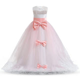 1 x RAW Customer Returns TTYAOVO Princess Dress Girls Elegant Dress Princess Layered Tulle Wedding Dresses Size 130 6-7 Years 406 Pink - RRP €41.27