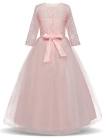 1 x RAW Customer Returns TTYAOVO Girls Pageant Princess Flower Dress Kids Prom Puffy Tulle Ball Gowns Size 140 8-9 Years 378 Pink - RRP €33.29