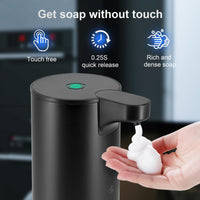 1 x RAW Customer Returns Soap Dispenser Automatic Stainless Steel Foam Soap Dispenser Electric - LAOPAO Soap Dispenser Set IPX5 Waterproof USB-C Charging with Sensor Infrared Motion Sensor for Kitchen Bathroom Black  - RRP €36.67