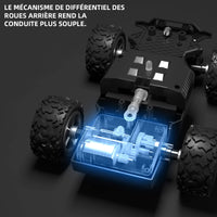 1 x RAW Customer Returns ACAMMZAR AT1 RC Remote Control Car, RC Cars 60 min Running Time with 2 Batteries, 2WD 2.4GHz Offroad Electric Toy Car with LED Lights Gift for 6 7 8 Year Old Boys Children Adults - RRP €39.99